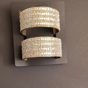NEW Charlotte Daniel Made In USA Dazzling Gold & Silver Crystal Bracelet Duo SPD